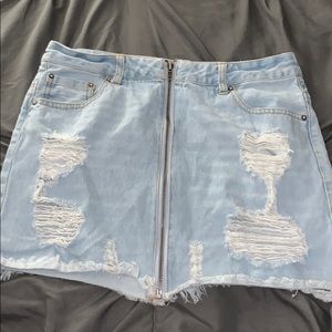 Blue jean skirt
